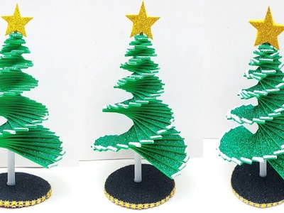 How to Make 3D Christmas Tree ???? DIY Christmas Decorations Idea ???? Glitter Foam Sheet Crafts