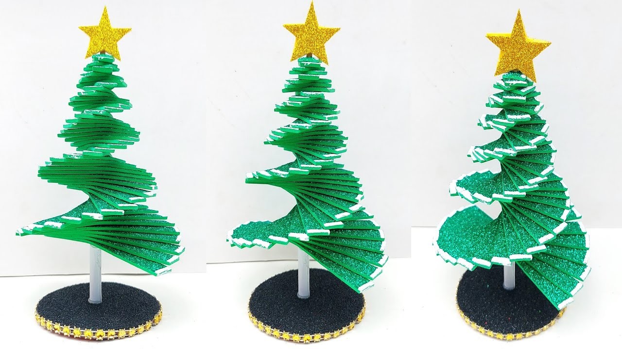 How to Make 3D Christmas Tree ???? DIY Christmas Decorations Idea ???? Glitter Foam Sheet Crafts
