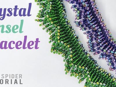 How to Make a Crystal Beaded Bracelet for Christmas | Bead Spider Tutorials