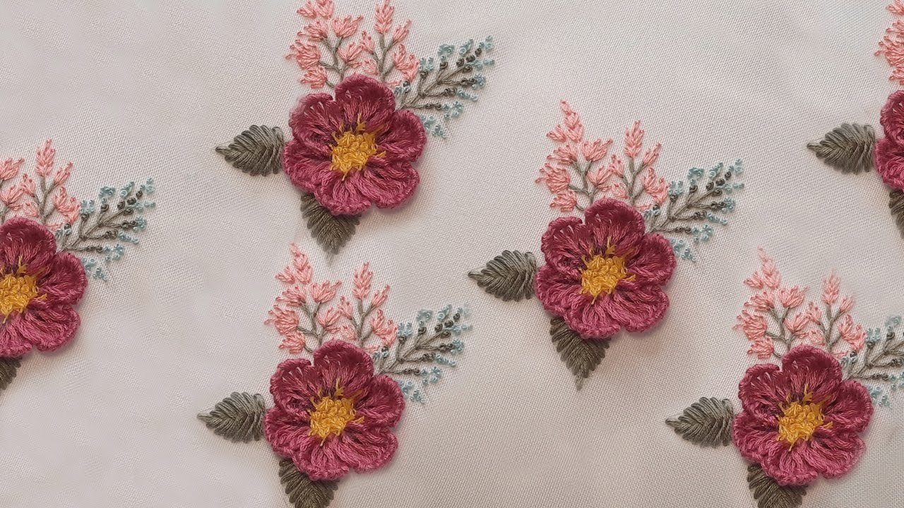 Learn How to Do a 3D Flower - Hand Embroidery