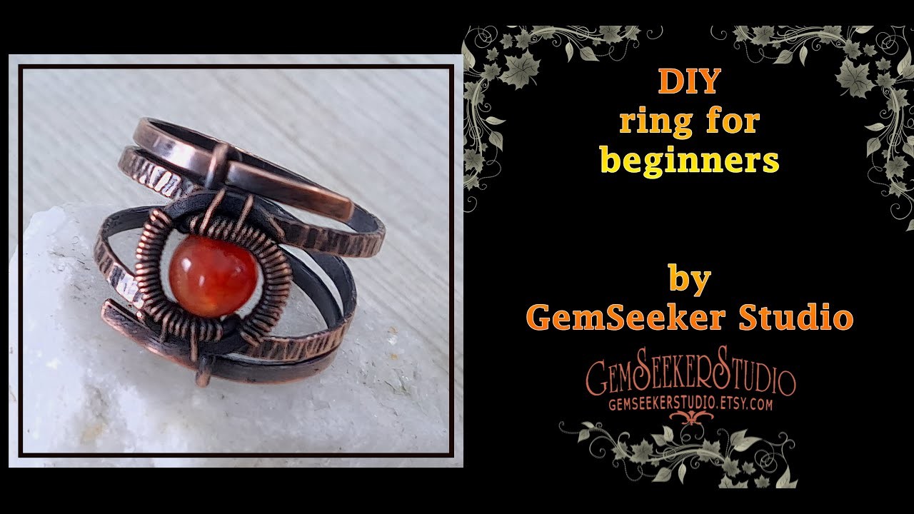 Learn How to Make a simple copper ring 2! DIY for beginners.