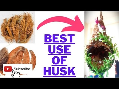 Making Bird Nest from Coconut Shell | How to make Bird's Nest | Coconut Shell Ideas