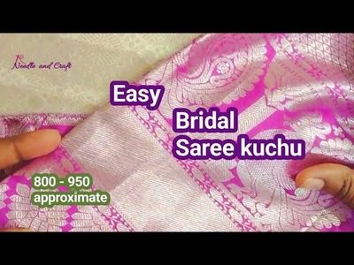 New Grand Bridal krosha saree kuchu design | Learn Bridal saree kuchu design | Easy beginners bridal