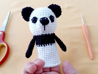 Panda finger puppet making tutorial
