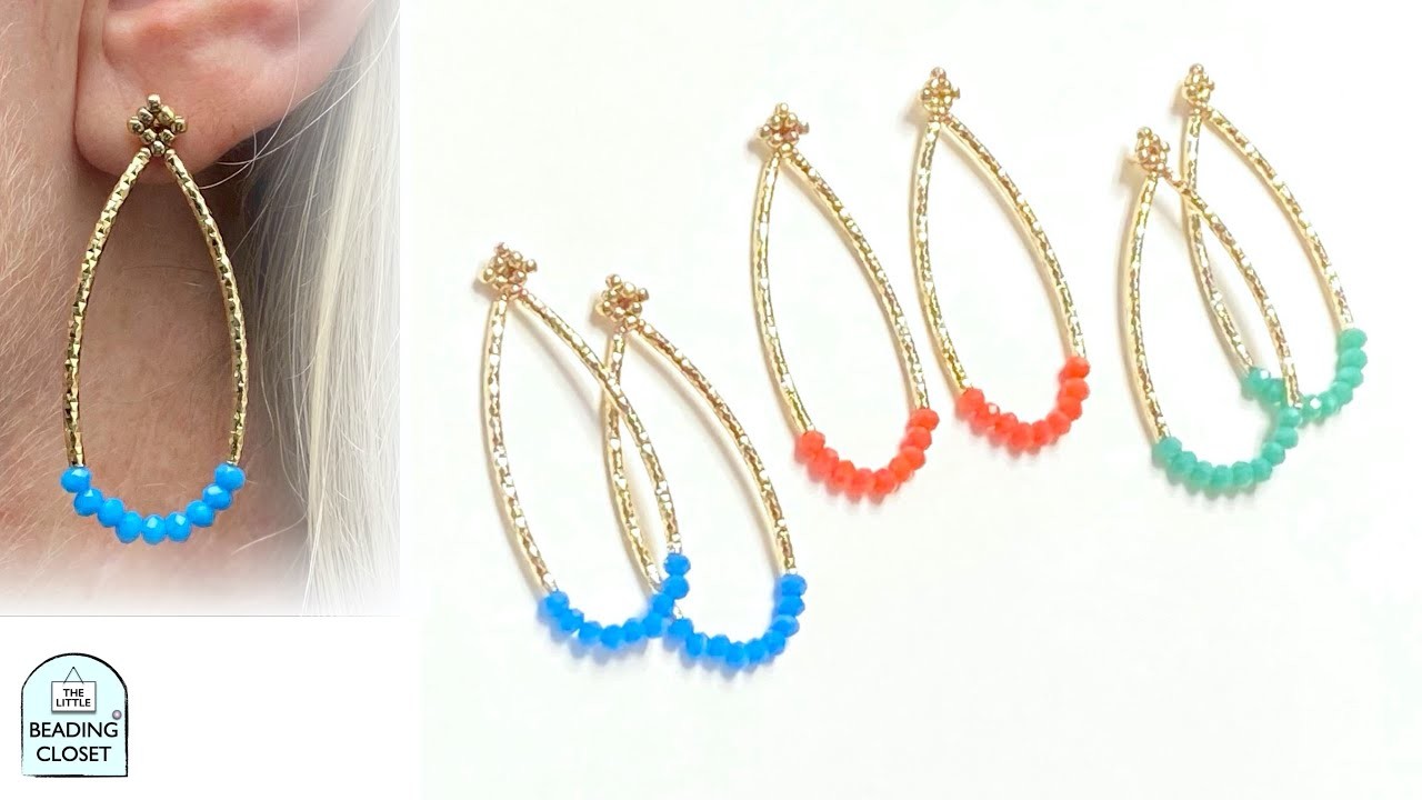 Quick and Easy Teardrop Earring Tutorial see Beautiful Beading Results