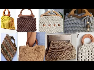 Very attractive young student & women's crochet handbags design