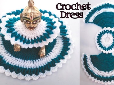 Very Easy & Beautiful woolen Dress making for Laddu Gopal. Crochet Winter????making for Laddu Gopal