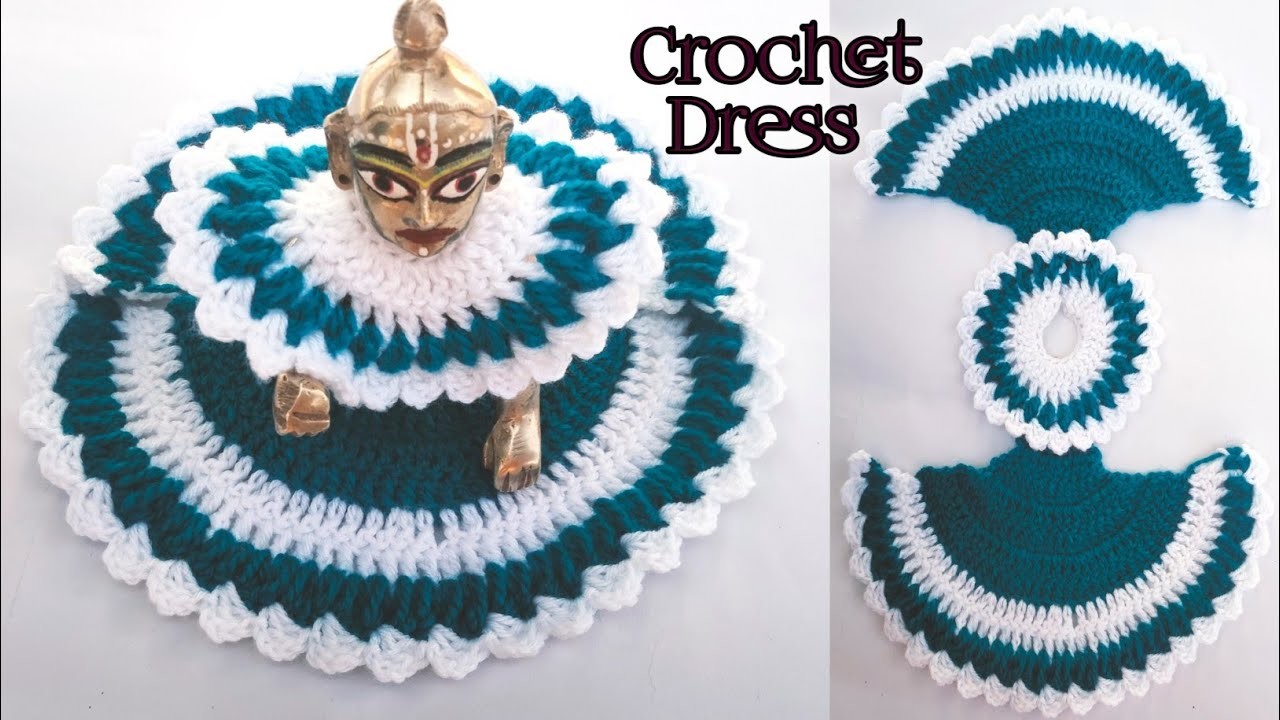 Very Easy & Beautiful woolen Dress making for Laddu Gopal. Crochet Winter????making for Laddu Gopal