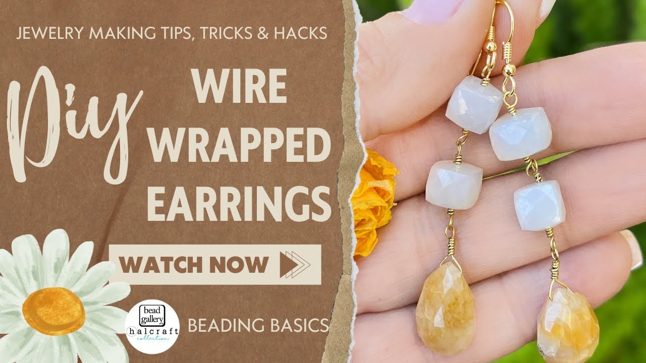 Wire wrapping made easy DIY wire wrapped loop earrings Tips Tricks Hacks for handmade jewelry design