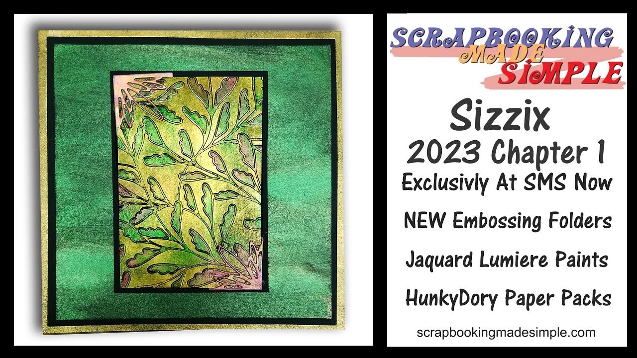 479 New 2023 Sizzix Embossing Folders & Jaquard Lumiere Paints are a Perfect Pair. Learn about both