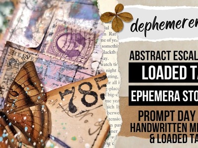 Abstract escalation on loaded tag - storage for tiny ephemera pieces DEPHEMEREMBER #07