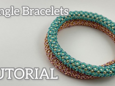 Beaded Bangle Bracelet "The Danielle" - CRAW and Net Stitch