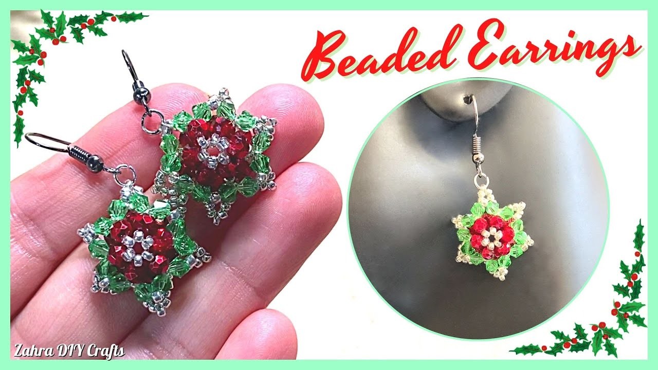 Beautiful Beaded Earrings ✨⭐ Christmas Gift Ideas | DIY Beaded Jewellery