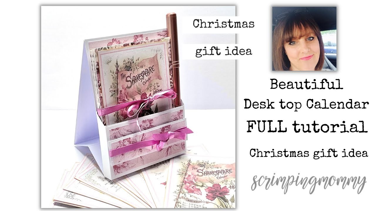 Beautiful desk top calendar FULL tutorial Christmas gift idea.
