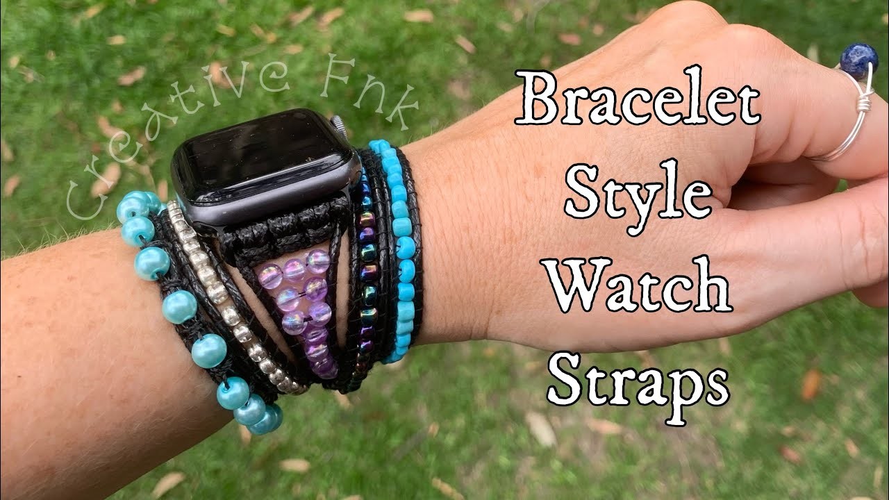 Bracelet style smart watch straps. Beaded Apple Watch wrap around straps ⏰