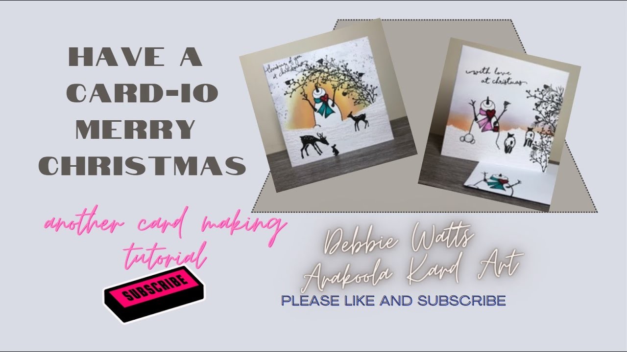 Card-io Stamps Christmas Card - Jolly Snowmen