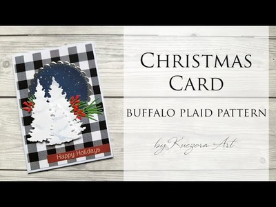 Christmas Card DIY | Buffalo Plaid Pattern