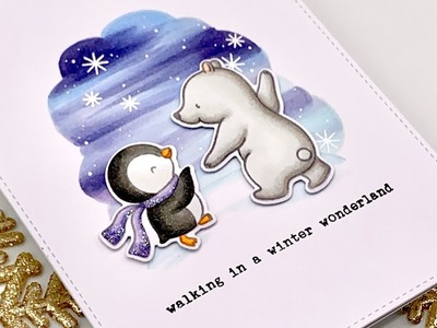 CHRISTMAS CARD: Hello Bluebird - Polar Friends & Besties