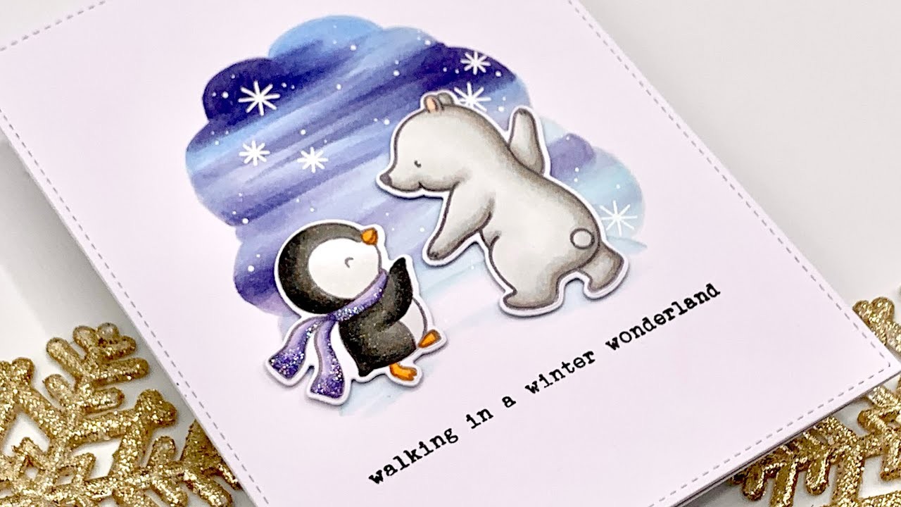 CHRISTMAS CARD: Hello Bluebird - Polar Friends & Besties