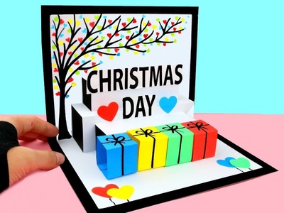 Christmas Pop Up Card | How To Make Christmas Tree Greeting Card