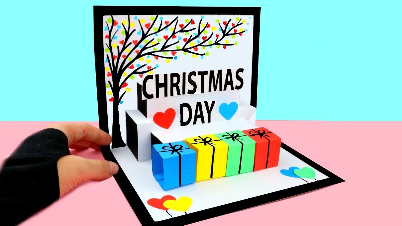 Christmas Pop Up Card | How To Make Christmas Tree Greeting Card