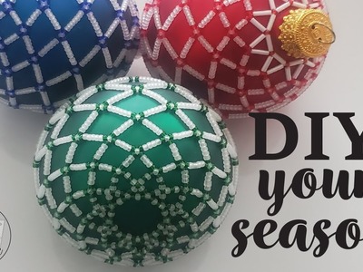 COMPLIMENT to the "Nautical" Beaded Ball Ornament. Christmas Tree. Holidays. DIY Gifts