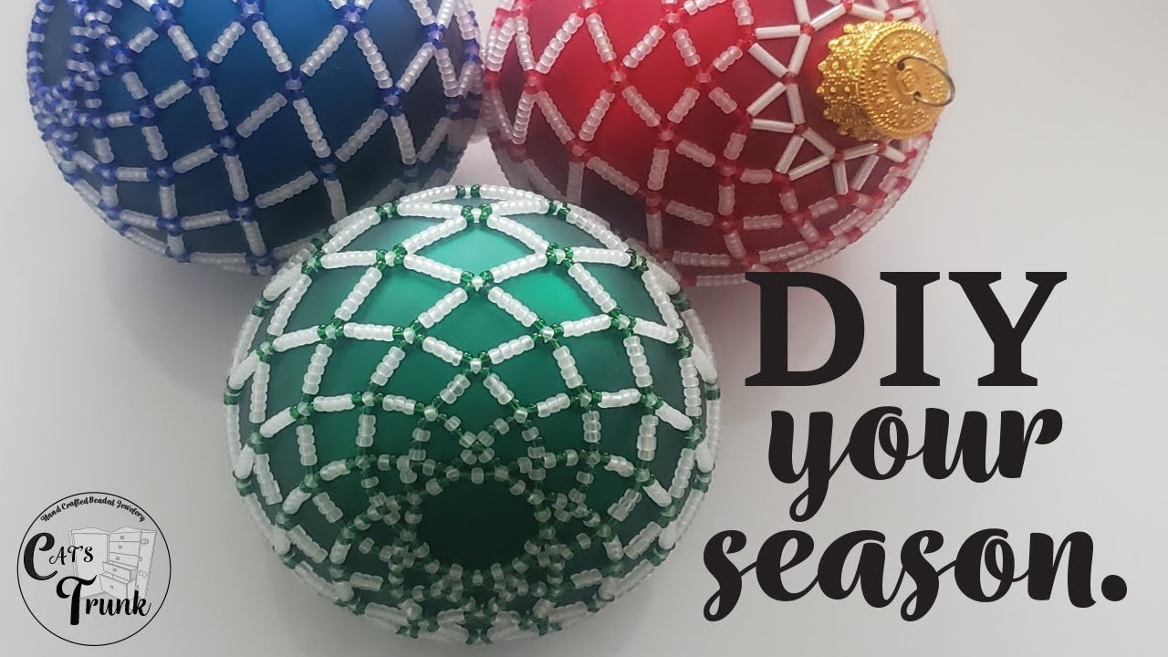 COMPLIMENT to the "Nautical" Beaded Ball Ornament. Christmas Tree. Holidays. DIY Gifts