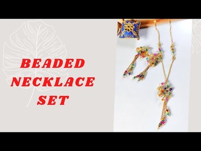 CRYSTAL BEADS NECKLACE | SIMPLE AND EASY TO MAKE BEADED NECKLACE FOR BEGINNERS | HANDMADE NECKLACE