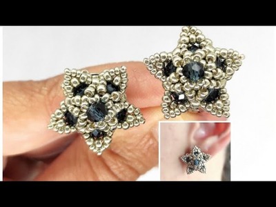 DIY- Video Tutorial Orecchini a Clip "Stella" con Rocailles e Cipollotti #earrings #beads