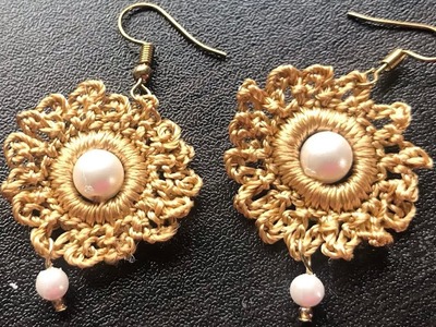 क्रोशाचे Earrings : Easy diy crystal beads earrings, beads pendant, making jewelry with crochet