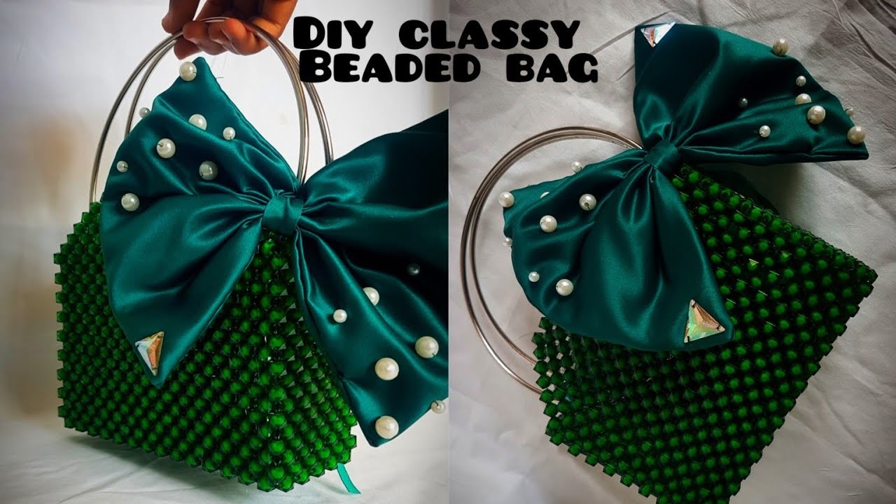 Easy Bow beaded bag СЕКРЕТНАЯ техника плетения СУМКИ ИЗ БУСИН. Плетем стильную сумку из бусин