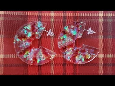 Festive Easy To Make Resin Candy Cane Earrings For The Holiday