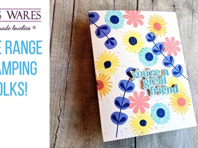 Free range stamping with fun floral stamps! Keep it simple YO! Single layer greeting card!