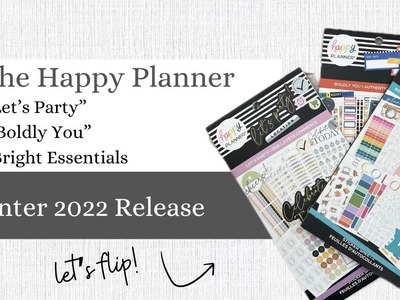 Happy Planner Winter Release: Let's Party, Boldly You, Bright Essentials | Stickerbook Flip Thru