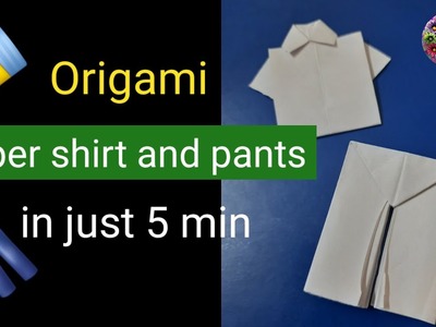 How to make origami paper shirt ???? and pant ????  !! Easy paper craft !! #papercraft #paper