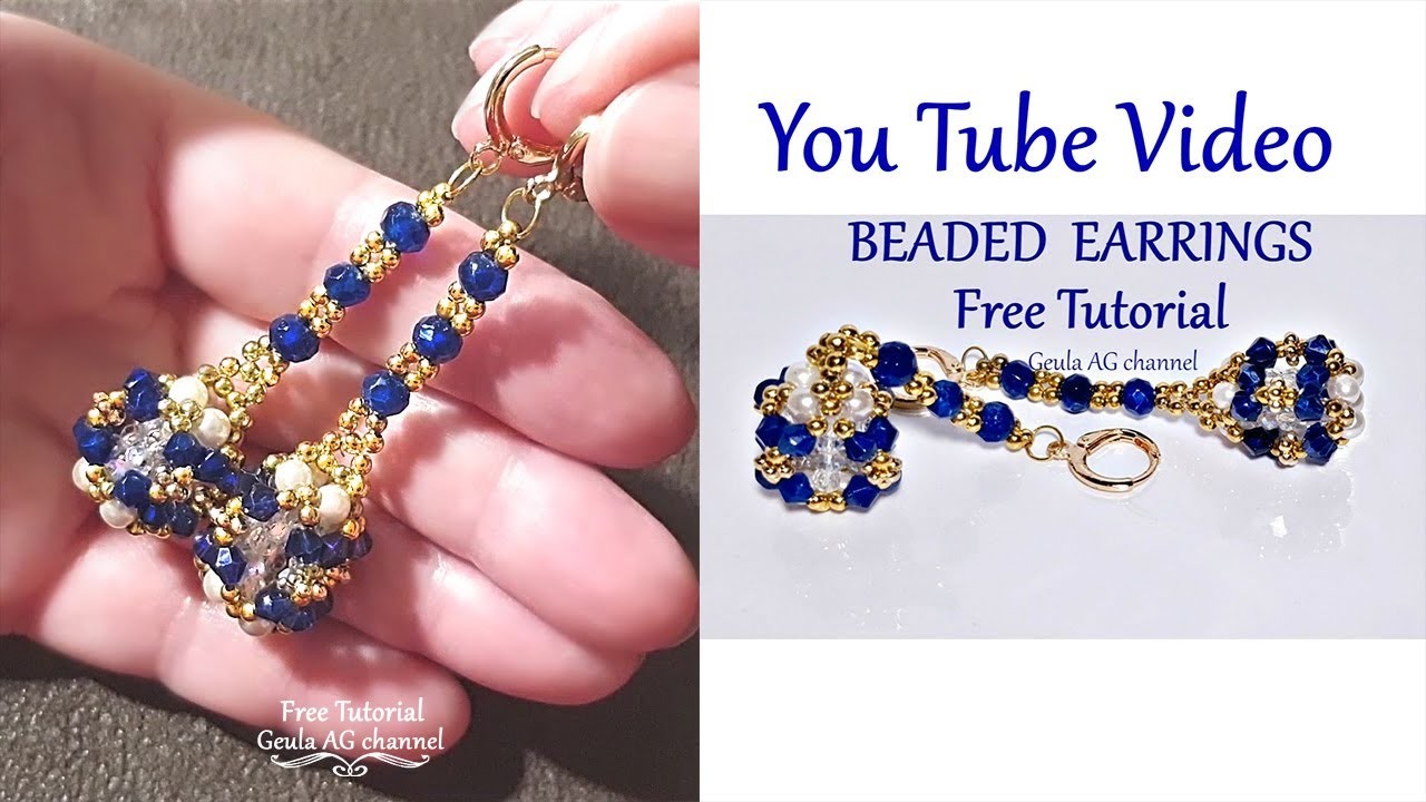 Long Beaded Earrings Tutorial Crystal and Bicone Beads Earrings Making