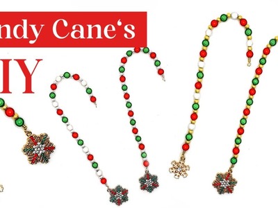 Make These Eye-Catching Beaded Candy Cane Decorations
