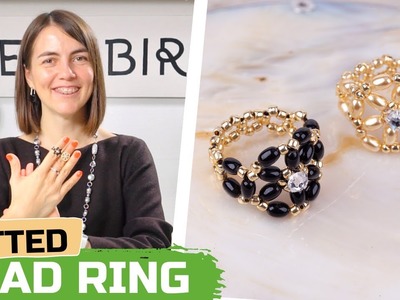 Netted Rice Pearls Beaded Ring Tutorial