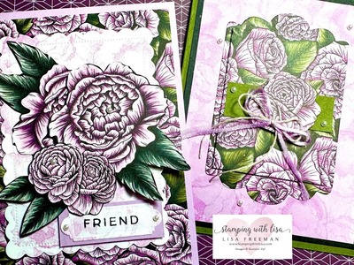 New! Favored Flowers DSP! 2 Cards!!