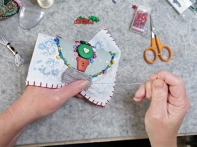 #roxysjournalofstitchery - part 3 - snow globe finishing touches