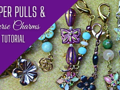 Zipper Pulls and Purse Charms Tutorial and Finished Ones.