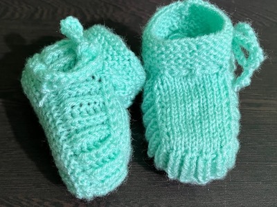 BABY BOOTIES KNITTING PATTERN IN WOLLEN