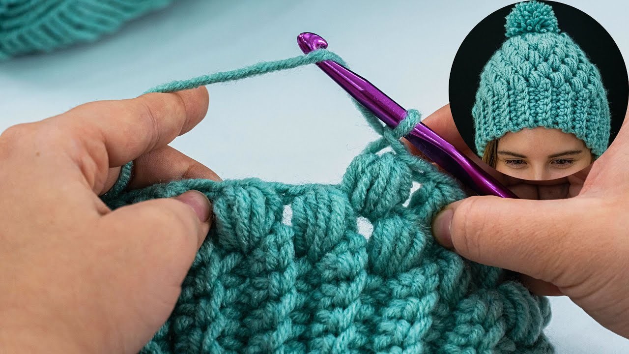 Cap with a crochet hook - it is worked easily and looks cool!