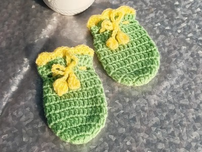 Crochet Baby Mittens # Cute Kids Hand Gloves # Size 0-6 months # Easy Tutorial