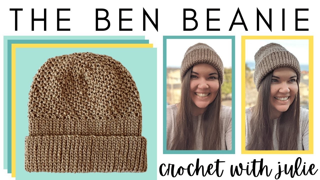 Crochet Easy Beanie Tutorial - The Ben Beanie Pattern