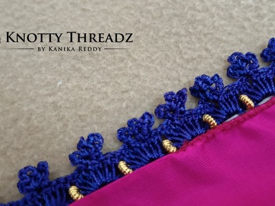 Full Saree in Less than 2 Hrs - Single Step Crochet #sareekuchu | Krosha Saree Tassels With Beads