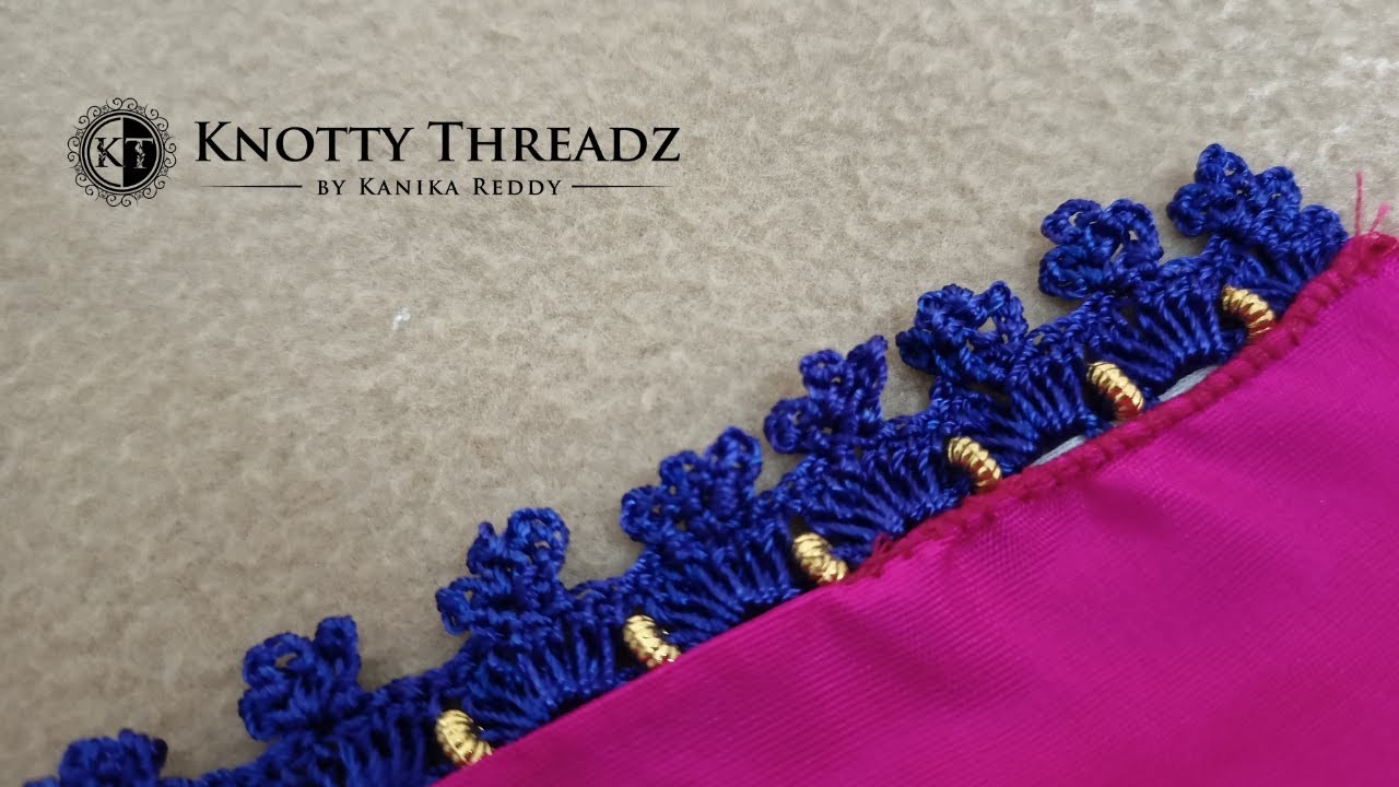 Full Saree in Less than 2 Hrs - Single Step Crochet #sareekuchu | Krosha Saree Tassels With Beads