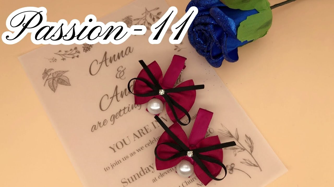 Handcraft Hair Accessories Knit (Ribbon Hair Bow) - Passion 11