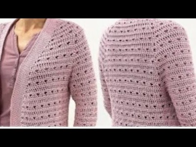 How to make a beautiful crochet Bolero jacket for ladies (part 2)