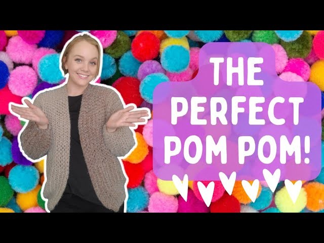 How To Make And Attach A Yarn Pom Pom! #howto #yarn #pompom #clover